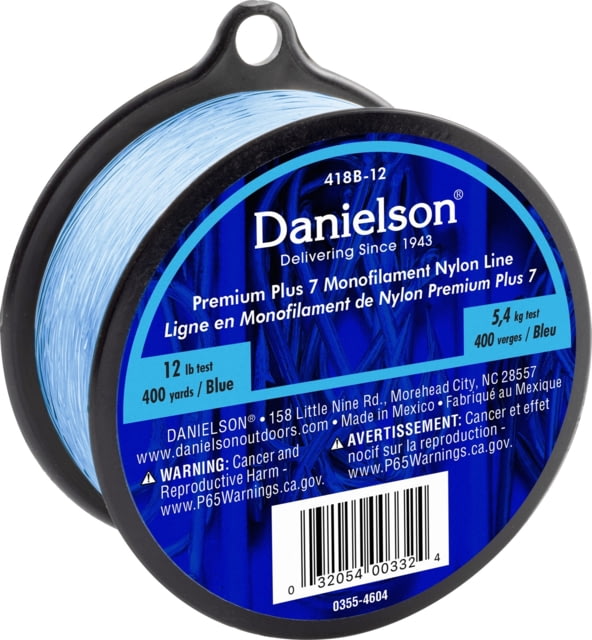 Danielson Plus 7 Mono Nylon Line 12 lb Blue