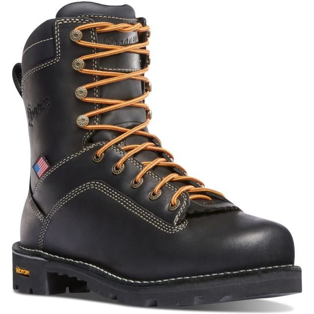 Danner Quarry USA 8in Alloy Toe Boots Black 16D