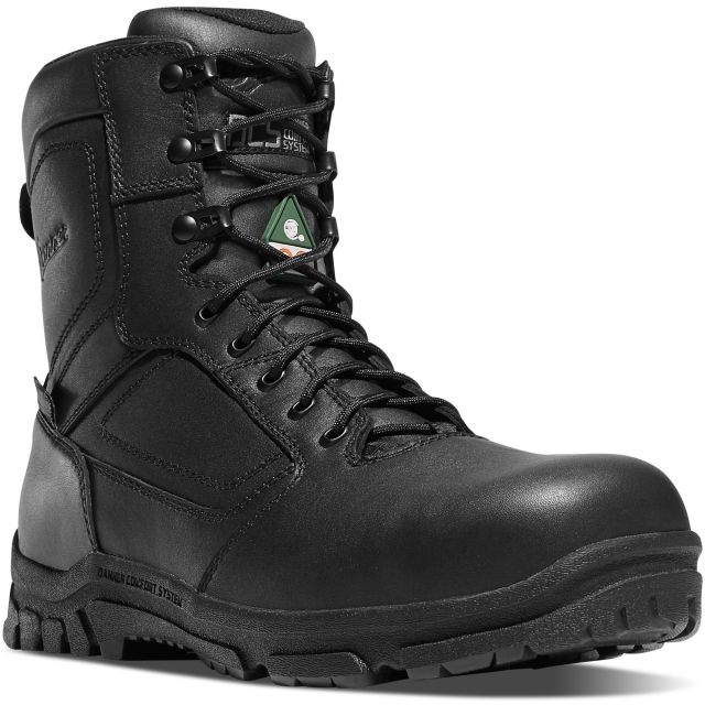 Danner Lookout EMS/CSA Side-Zip 8in Non-Metallic Toe Boots Black 3.5D