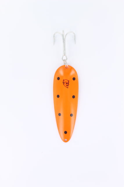 Dardevle Dardevlet Spoon 3 5/8in 1oz Fluorescent Orange/Black Dots Nickel Back