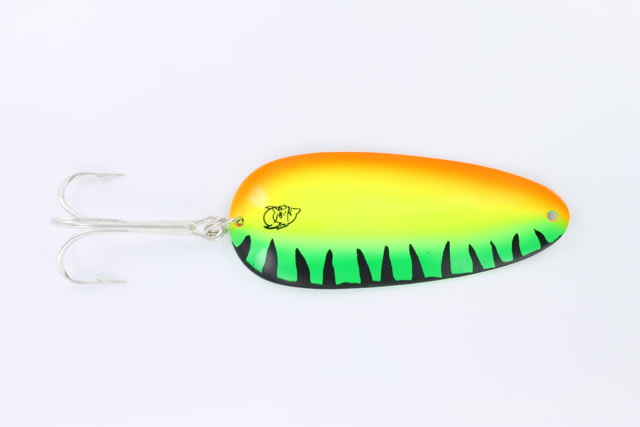 Dardevle Huskie Junior Hd Spoon 4 1/2in 2oz Hot Mackerel Brass Back
