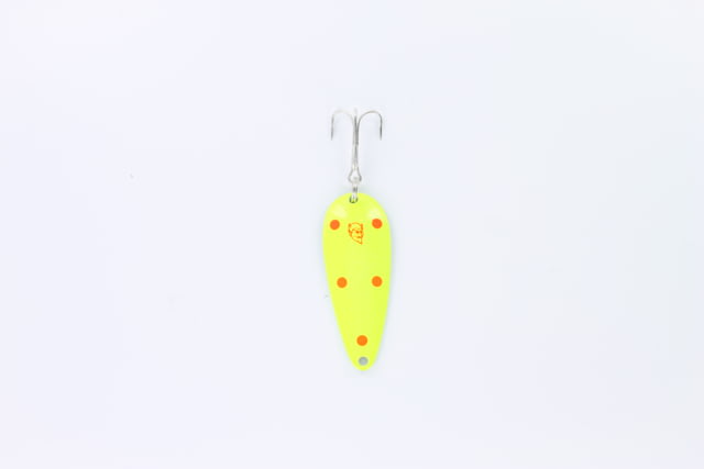 Dardevle IMP Spoon 2 1/4in 2/5oz Chartreuse/Red Dots Nickel Back
