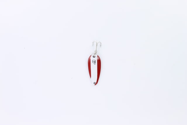 Dardevle Midget Spoon 1 3/8in 3/16oz Red/White Stripe Nickel Back