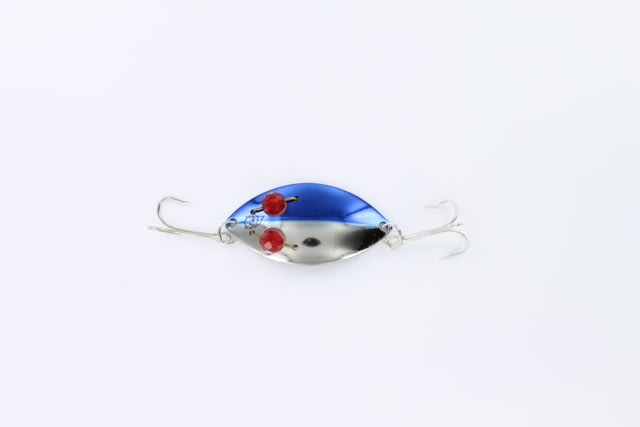 Dardevle Red Eye Wiggler Spoon 2 1/4in 1/2oz Half Nickel/Half Blue Nickel Back