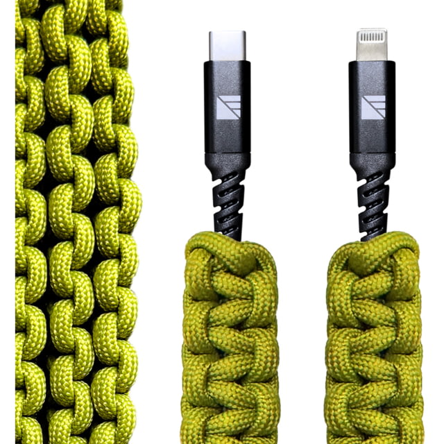 Dark Energy Lightning to C Paracord Cable Green