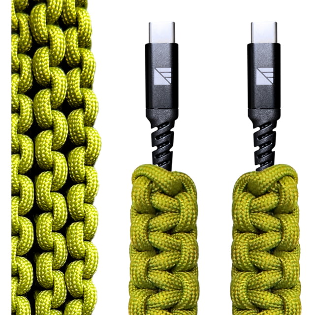 Dark Energy USB C to C Paracord Cable Green