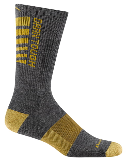 Darn Tough Backbone Boot Midweight Socks w/ Padded Shin - Men's Gray Large