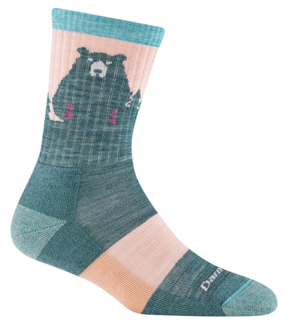 Darn Tough Bear Town Micro Crew Lightweight Socks w/ Cushion - Women's Quartz Medium