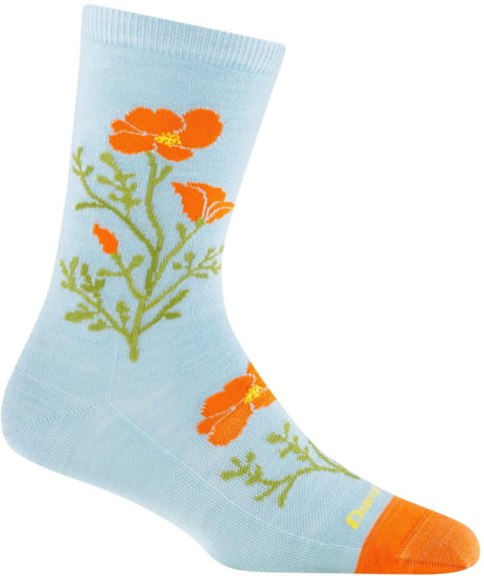 Darn Tough Blossom Crew Lightweight Shoes - Women's Glacier Medium