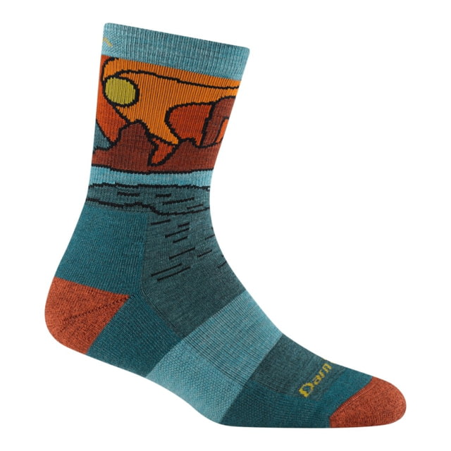 Darn Tough Darn Tough Celeste Micro Crew Midweight with Cushion Socks - Women's Teal Large
