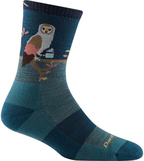 Darn Tough Critter Club Micro Crew Lightweight Sock with Cushion - Womens Teal Large