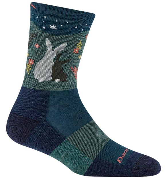 Darn Tough Critter Club Micro Crew Lightweight Socks w/Cushion - Women's Eclipse Small