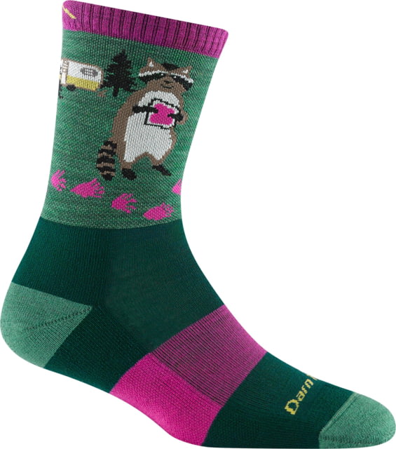 Darn Tough Critter Club Micro Crew Lightweight w/ Cushion Socks - Women's Moss Small