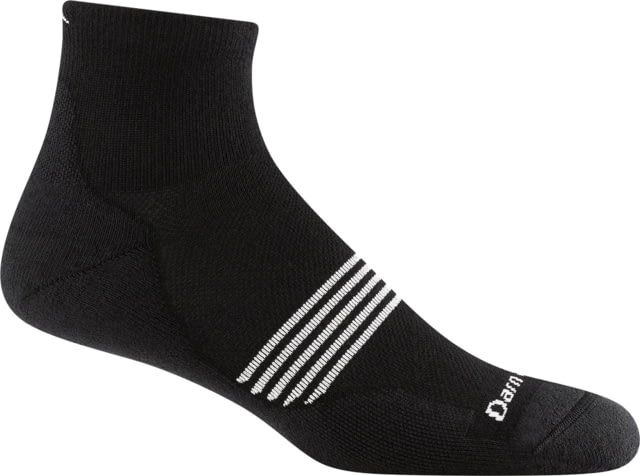 Darn Tough Element 1/4 Lightweight w/ Cushion Socks - Men's Black Large