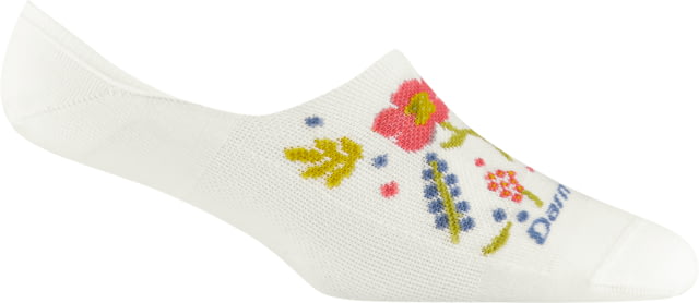 Darn Tough Garden Party No Show Hidden Lightweight Socks - Womens White Medium