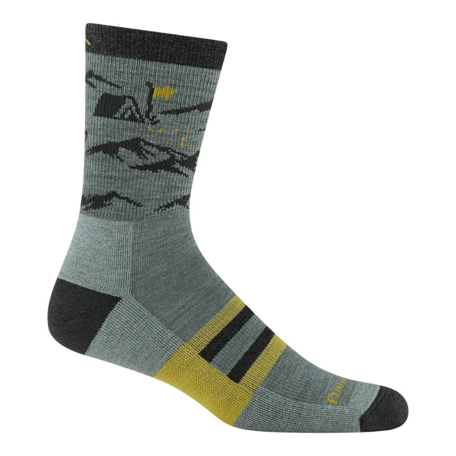 Darn Tough Darn Tough Hike Hike Hut Micro Crew Midweight with Cushion Socks - Men's Seafoam Medium