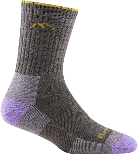 Darn Tough Hiker Micro Crew Midweight Sock with Cushion - Womens Taupe Large
