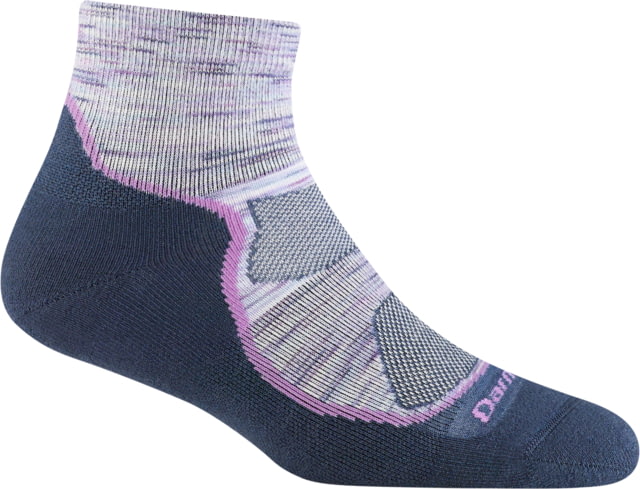 Darn Tough Light Hiker 1/4 Lightweight with Cushion Socks - Womens Cosmic Purple Small