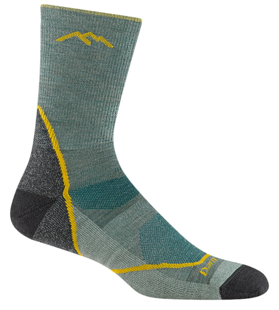 Darn Tough Light Hiker Micro Crew Lightweight Hiking Socks - Men's Seafoam X-Large