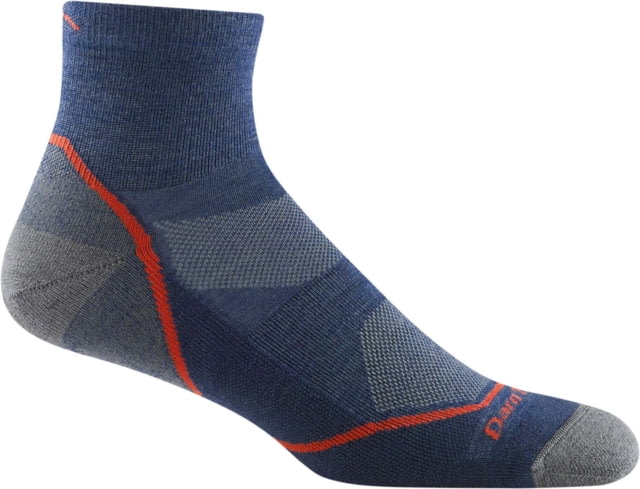 Darn Tough Light Hiker Quarter Lightweight Hiking Sock - Mens Denim Extra Large