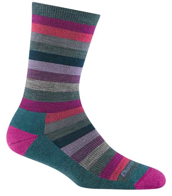 Darn Tough Mystic Stripe Crew Lightweight Socks w/Cushion - Women's Spruce Large