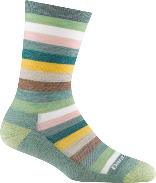 Darn Tough Mystic Stripe Crew Lightweight w/ Cushion Socks - Women's Seafoam Small