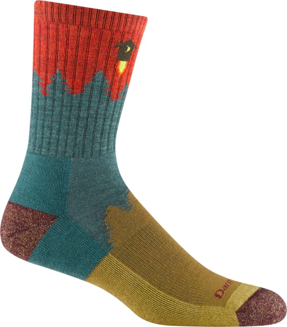 Darn Tough Number 2 Micro Crew Midweight with Cushion Socks - Mens Teal Small