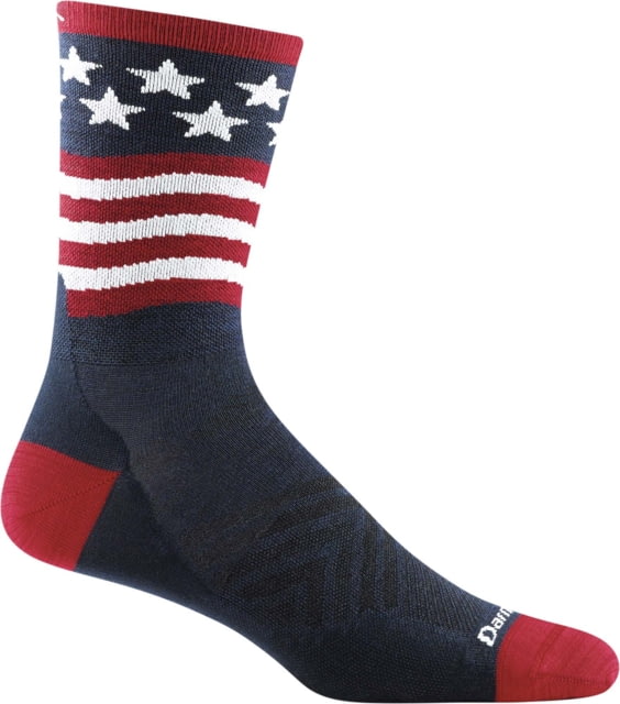 Darn Tough Patriot Micro Crew Ultra-Lightweight Running Sock - Mens Stars and Stripes Extra Large