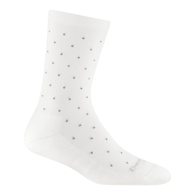 Darn Tough Darn Tough Pin Drop Crew Lightweight with Cushion Socks - Women's White Medium