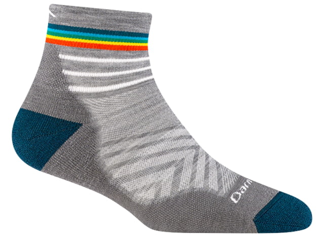 Darn Tough Run 1/4 Ultra-Lightweight Socks w/Cushion - Women's Gray Medium