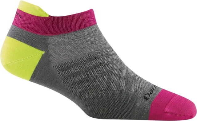 Darn Tough Run No Show Tab Ultra-Lightweight Running Sock w/Cushion - Women's Gray Small 1043-GRAY-S-DARN