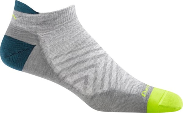 Darn Tough Run No Show Tab Ultra-Lightweight Sock - Mens Gray Extra Large