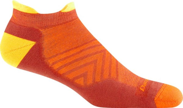 Darn Tough Run No Show Tab Ultra-Lightweight with Cushion Socks - Mens Lava Large