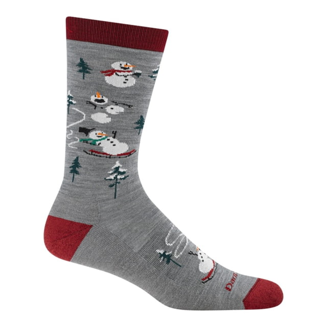 Darn Tough Darn Tough Sled Head Crew Lightweight with Cushion Socks - Men's Gray Large