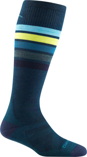 Darn Tough Darn Tough Snowburst Over-The-Calf Midweight w/ Cushion Ski Sock - Womens Dark Teal Medium