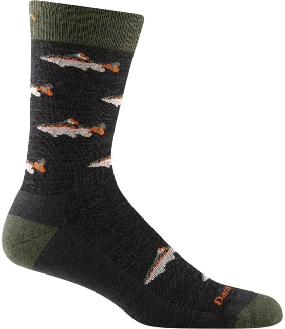 Darn Tough Spey Fly Crew Lightweight Sock with Cushion - Mens Charcoal X-Large