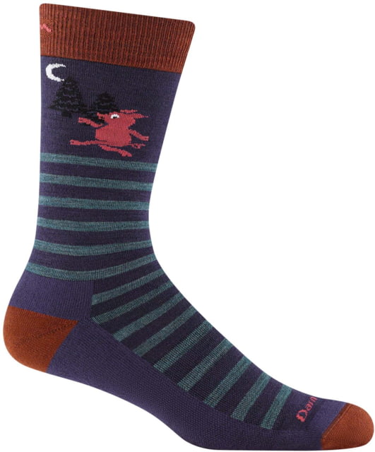 Darn Tough Wild Life Crew Lightweight With Cushion Shoes - Men's Blackberry Large