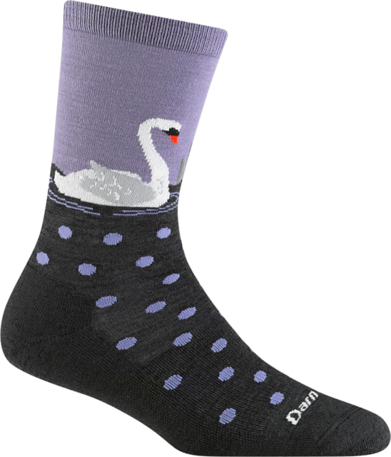 Darn Tough Wild Life Crew Lightweight with Cushion Socks - Womens Charcoal Medium