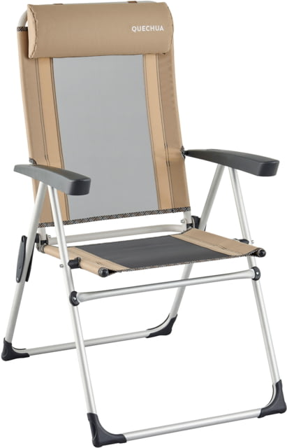 Decathlon Quechua Comfort Reclinable Folding Steel Camping Chair Grey NS