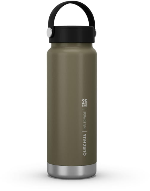 Decathlon Quechua Double Wall Insulated Wide Mouth Stainless Steel Water Bottle Green 25oz
