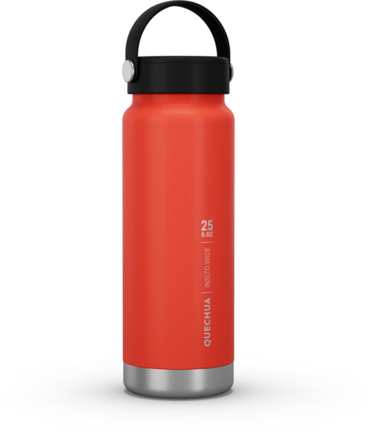 Decathlon Quechua Double Wall Insulated Wide Mouth Stainless Steel Water Bottle Red 25oz