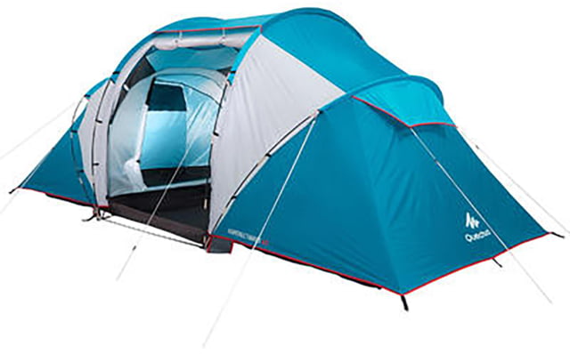 Decathlon Quechua Waterproof Family Camping Tent 2 Rooms Blue 4 Person