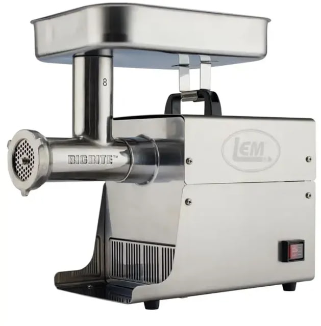 LEM Products Dual Grind #8 Big Bite 0.5HP Meat Grinder Stainless