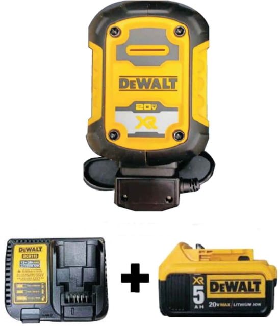 DeWALT 1 Amp Professional Battery Maintainer Kit With 20V Lithium Battery Pack Plus Charger Yellow/Black