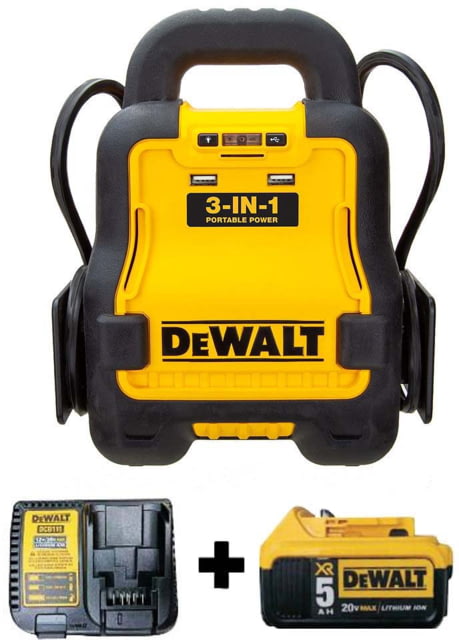 DeWALT Professional Battery Booster Kit With 20V Lithium Battery Pack Plus Charger Yellow/Black
