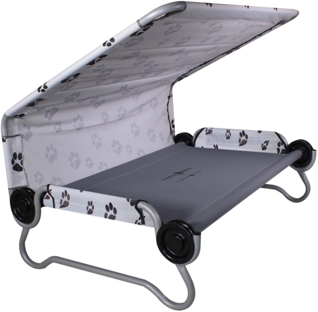 Disc-O-Bed Elevated Dog Bed with Canopy Grey Medium