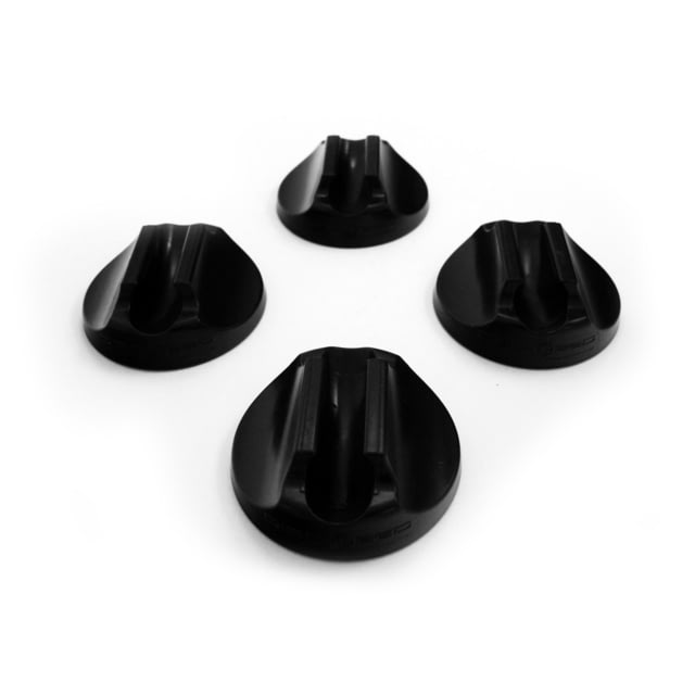 Disc-O-Bed Set of 4 Non-Slip Footpads 4 x 4 x 2.5 inches Black