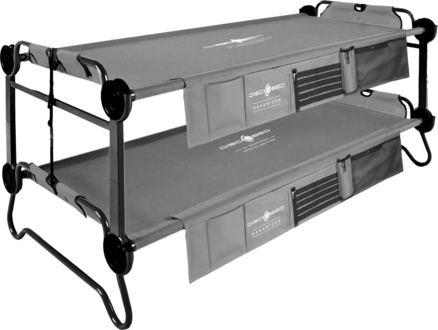 Disc-O-Bed Special Edition Extra Large Outfitter Sleeping Cots w/Side Organizers Gray