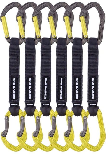 DMM Alpha Sport Quickdraw – 6 Pack Titanium/Lime 18cm