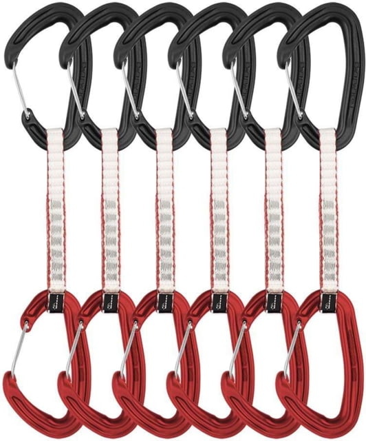 DMM Alpha Wire Quickdraws 6 Pack Matt Grey/Red 12 cm